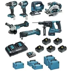 Pack de 7 machines 18V - Perceuse DDF484 + Visseuse DTD154 +