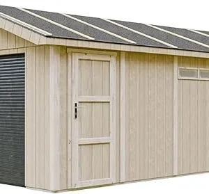 Garage de jardin qualité premium 21 m² - Abri de jardin L378 x l648 cm - Panneaux LP SmartSide - TIMBELA M992B